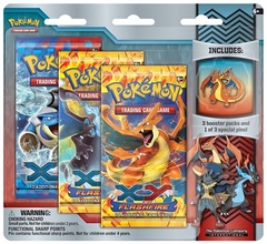 Pokemon XY2 Flashfire 3-Booster Blister Pack - Mega Charizard Y Pin